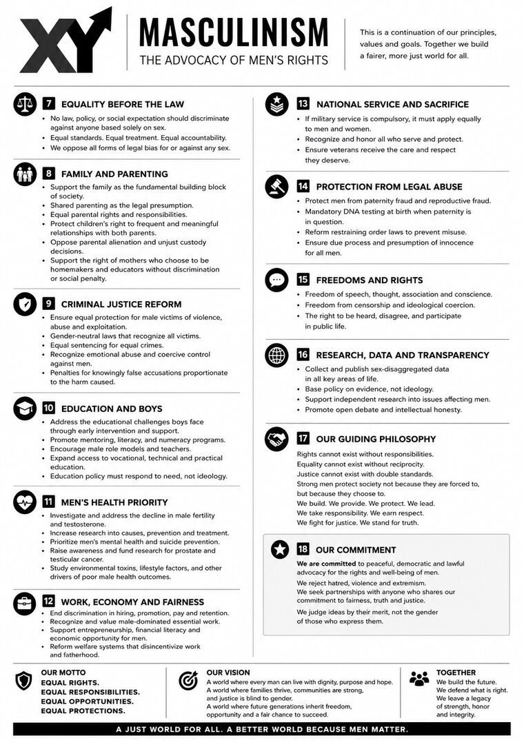 Masculinism manifesto — back poster